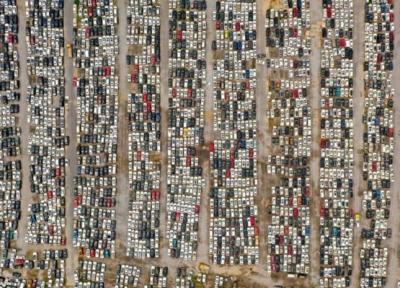 قبرستان خودروهای سیل زده در چین