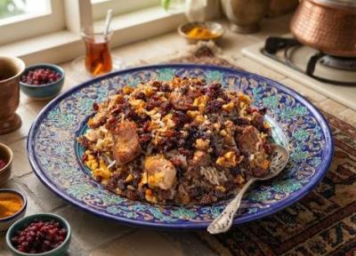 طرز تهیه رب پلو شیرازی با مرغ، گردو و رب انار طرز تهیه رب پلو شیرازی با مرغ، گردو و رب انار